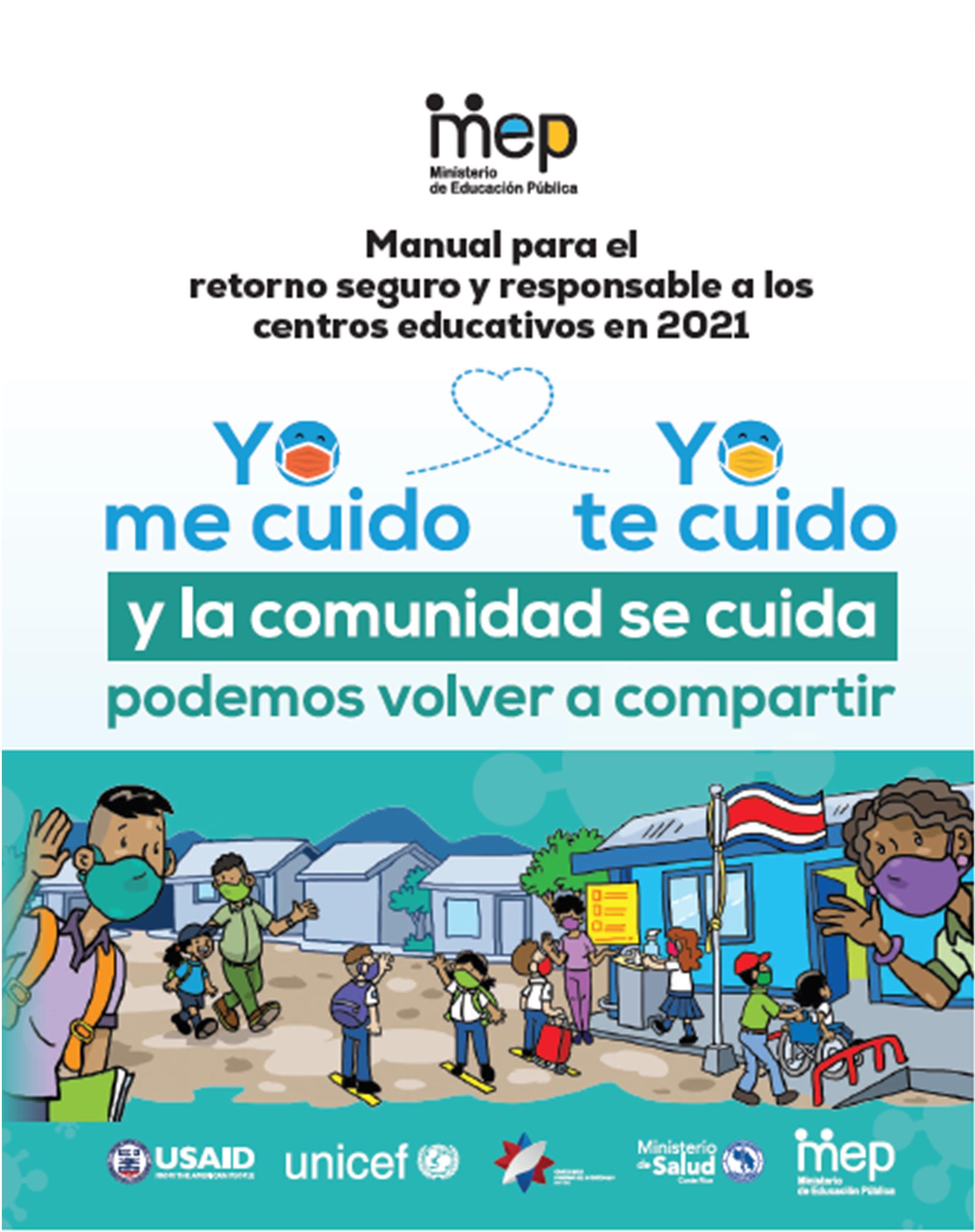 Portada Manual retorno seguro y responsable a centro educativos MEP 2021