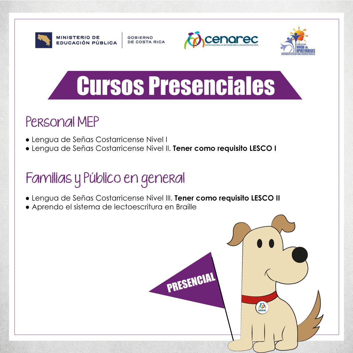 Afiche matrícula presencial Julio