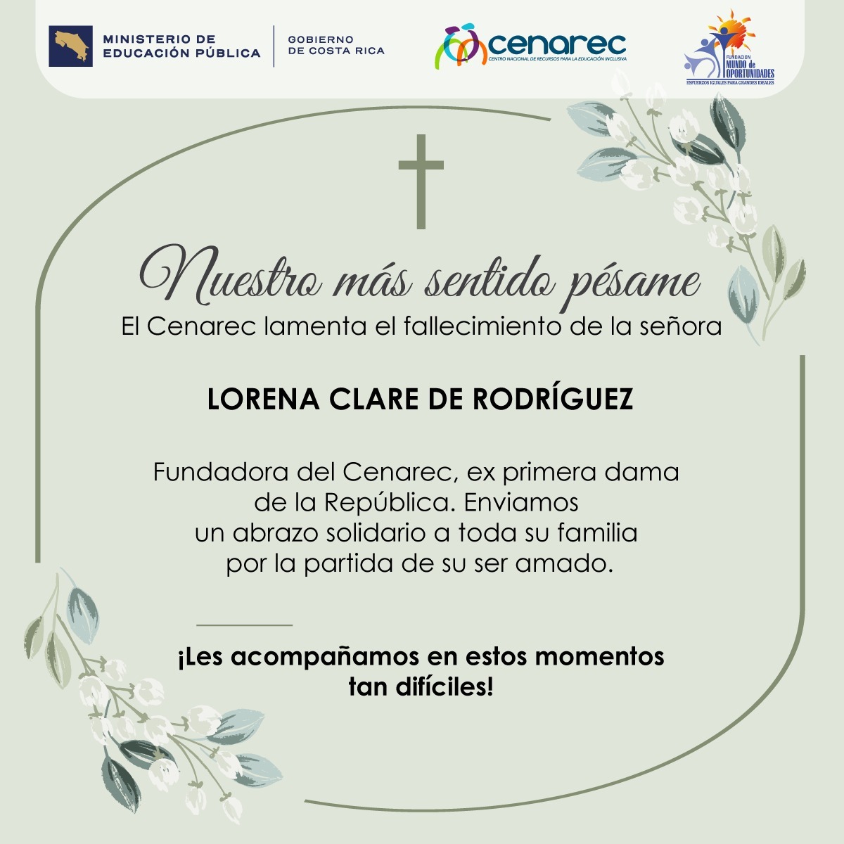 ESQUELA LORENA CLARE CENAREC