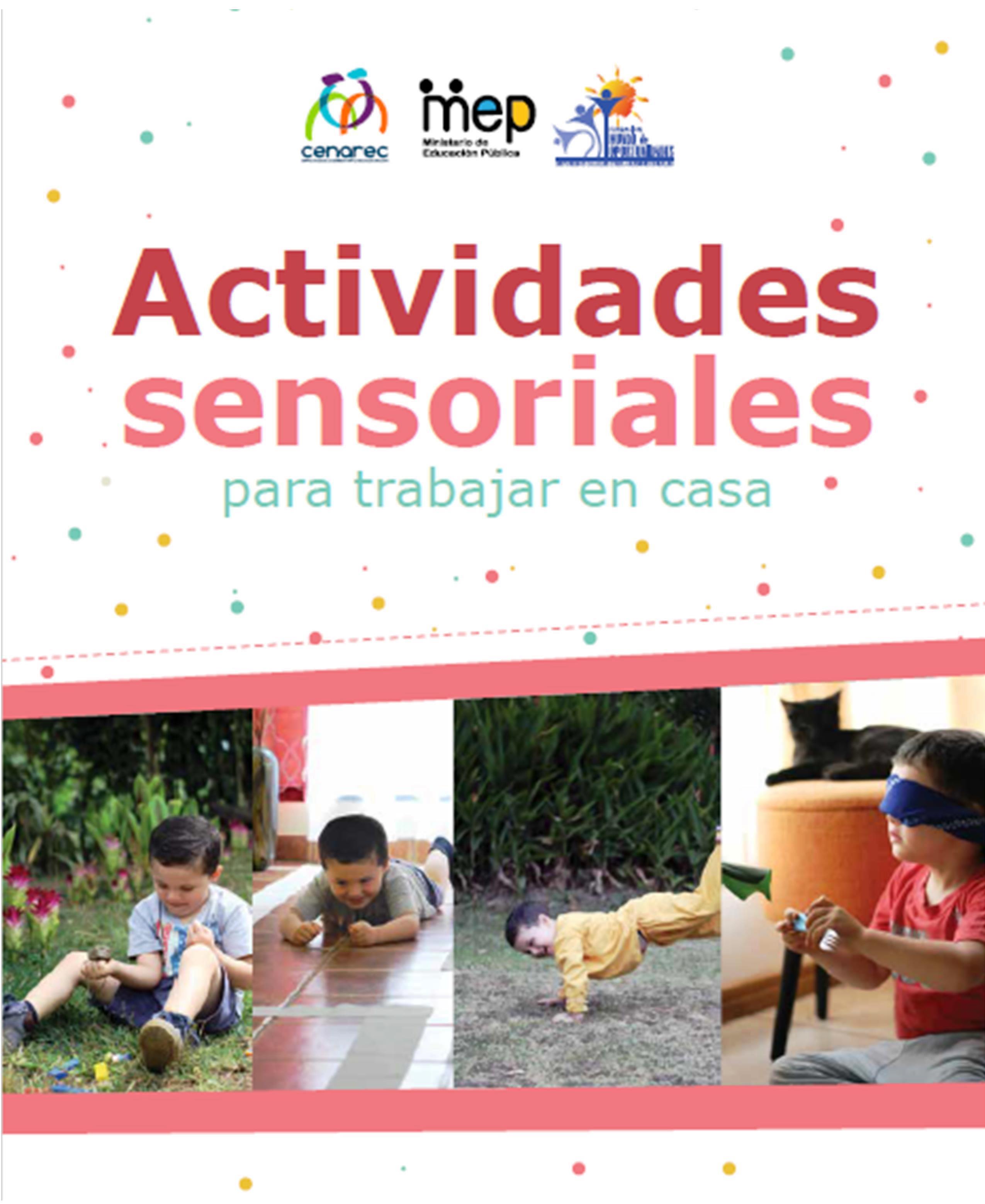 Portada Actividades sensoriales para trabajar en casa Cenarec 2020